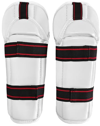 Taekwondo Schienbeinschoner Taekwondo Arm Schienbeinschoner für Match Sanda Muay Thai M Weiß