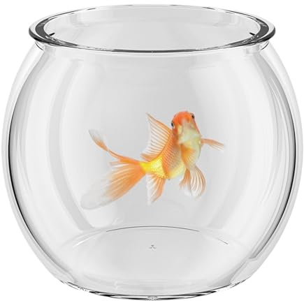 Avaric Beta, kleines Aquarium, Fish Aquarium, transparenter Zylinder, transparent, Zylinder | Dekoration des Hauses, kompakter Behälter für Zierfische, Tisch oder Schreibtisch