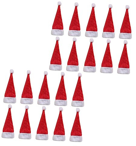 Cabilock 20stücke Weihnachts-mini-Hut als Flaschenüberzug für Wein Tischdekorations-Element Bastelmaterial für Lutscher und Geschenke