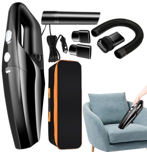 Moxeupon Aspirateur Main sans Fil,Aspirateur Mobile avec Aspiration 9000 PA - Outil Compact Nettoyage Voiture Maison Poils Animaux Poussière Sable Cuisine Débris
