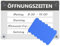 Öffnungszeiten Schild variabel wieder beschreibbar mit Wunschtext – Acrylglas A4 30x20cm – 4x Saugnapf – abwischbar
