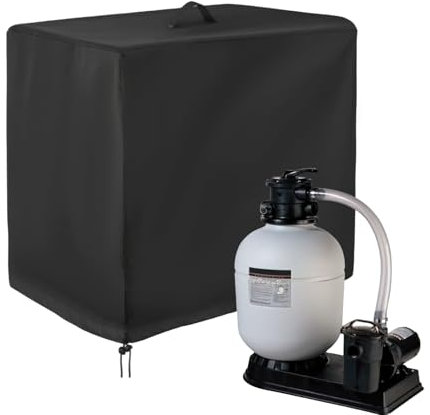 Copertura Pompa Piscina Da Esterno Rigida, Copertura Impermeabile Filtro A Sabbia, 420D Oxford, Protezione Impermeabile E UV, Prolungarne La Durata Di Vita, 84x61x86cm