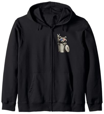 Poubelle à roulettes Motif raton laveur Sweat à Capuche