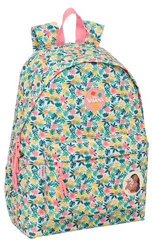 safta Vaiana Rucksack für Laptops mit 35,8 cm (14,1 Zoll), ideal für Jugendliche verschiedener Altersgruppen, bequem und vielseitig, Qualität und Widerstandsfähigkeit, 31 x 13 x 43 cm
