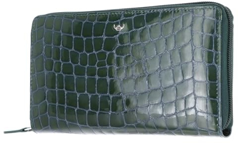 Golden Head Leder Geldbörse Cayenne RFID Protect RV-Damenbörse 2820 Grün - Blau Limited dunkelgrün