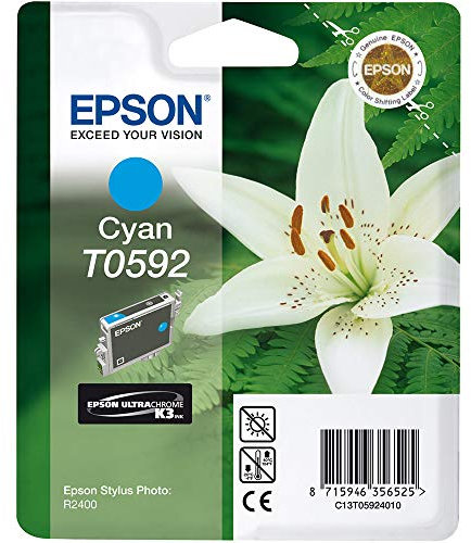 Epson T0592 Tintenpatrone Lilie, Singlepack cyan, 13 ml