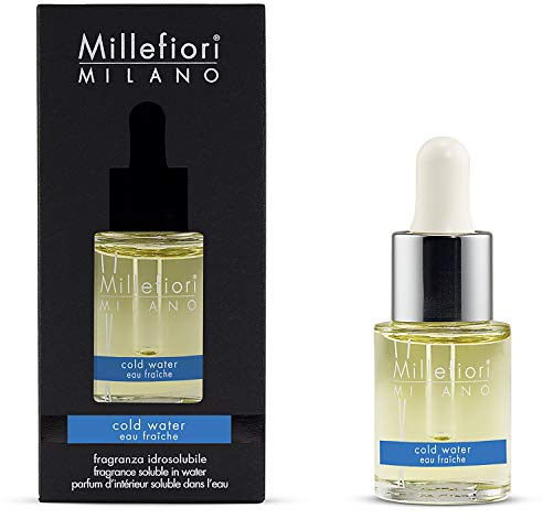 Millefiori Natural wasserlösliches Duftöl 15 ml Cold Water, Glas, Weiß, 5.5 x 11.8 x 5.3 cm, 7010-7FICW