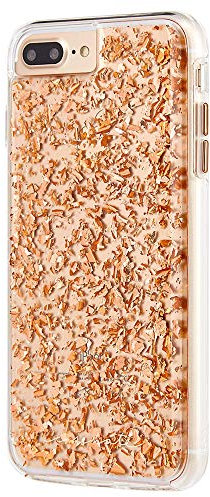 Case-Mate Karat Protective Slim Case Cover for iPhone 6 Plus/6s Plus/7 Plus/8 Plus Compatible with Wireless Charging, Rose Gold
