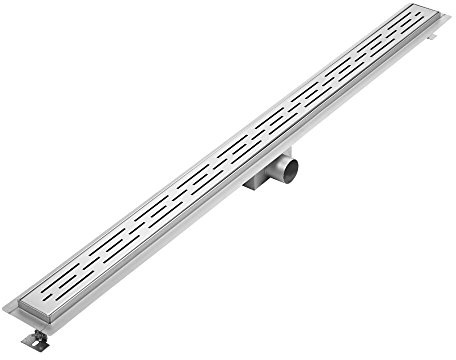 MILANO Linear Brushed Stainless Steel Shower Drain Grate 1200mm | Stainless Steel Construction. 30L/min Flow Rate. Grated Design. Linear Installation. Suitable For Wet Rooms. 40/50mm Outlet.