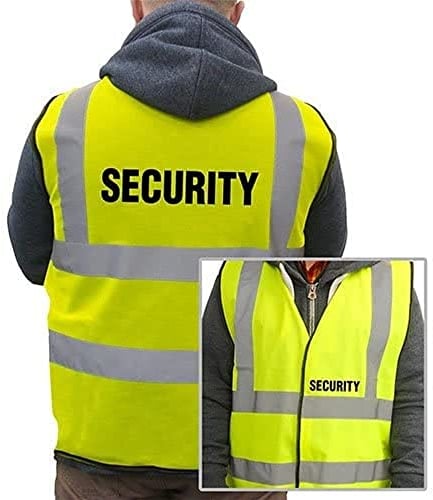 VSafety 2XL-Security Basic High-Visibility Safety Vest, XX-Large, Yellow