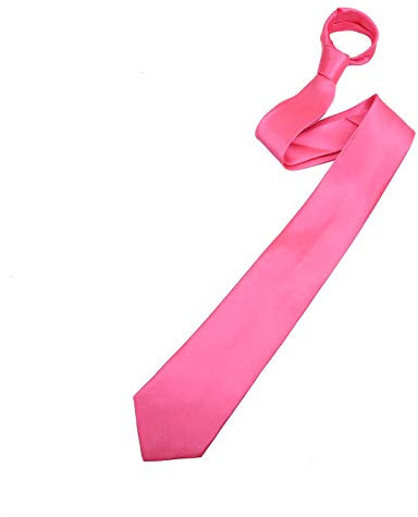The Tie Co Herren-Krawatte, breit, 7,5 cm, einfarbig, Satin, hot pink, Einheitsgröße