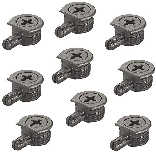 Gedotec Möbelverbinder Exzenter Schrank-Verbinder ONEFIX | Verbindungsbeschlag Kunststoff braun | Eck-Verbinder für Holz-Dicke ab 15 mm | MADE IN GERMANY | 20 Stück - Korpus-Verbinder für Möbel
