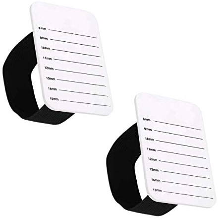 WENHUAZAI 2 Pcs Acrylic Eyelash Tray, Black, False Eyelash Application Tools
