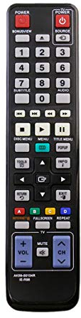 VINABTY AK59-00104R Télécommande de Remplacement Compatible avec Samsung Blue-Ray Player AK68-01859A BD-C5900 BD-C5300 BD-C6500 BD-C5500 BD-C5500C BD-C5500T BD-C5500T/XAC BDC5500/XAA BDC5500/XAC