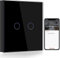 BSEED Smart ZigBee Interruptor de Luz,2 Gang 1 Vía Interruptor Inteligente Negro,Compatible con Alexa y Google Home, Control de APP y Función de Temporizador(Zigbee Gateway Hub Requerido)
