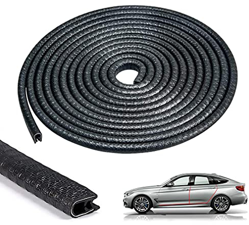 10M Gummidichtung Kantenschutz Auto, Autotür Kantenschutz Gummi, U Form Auto kantenschutz, Gummiprofil Türkantenschutz, Passend Für die Wagen&SUV Autos (10M, Schwarz)