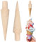 2 Stück Hörnchenformer Holz, Waffelkegel Roller, Waffelhorn Holz Eiswaffelformer, Waffel Hörnchen Former für die Herstellung von DIY-Waffeln und Eistüten
