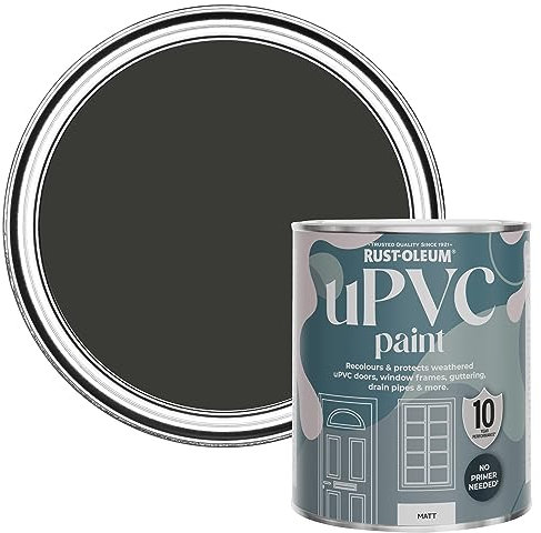 Rust-Oleum Black uPVC Door and Window Paint in Matt Finish - Dark Magic 750ml