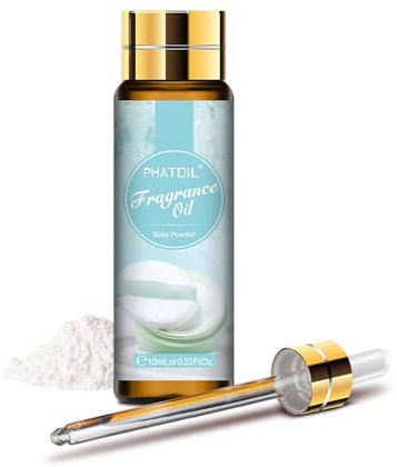 PHATOIL - Baby Powder Fragrance Oil for Diffuser for Home, Aromatherapy, Soap Making, Candle Making, Burner Oil - 10ml