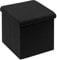 Bonlife Boucle Ottoman Storage,Foot Rest Stool Seat,Folding Footstool for Living Room,Sherpa Ottoman for Bedroom,Black,40x40x40cm