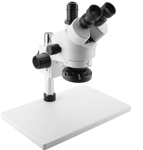 3,5X-90X Trinokular-Stereo-Zoom-Mikroskop mit Hochwertigem Optischem System, Großem Arbeitsabstand für die Elektronikindustrie, Schmuckarchäologie (EU-Stecker)