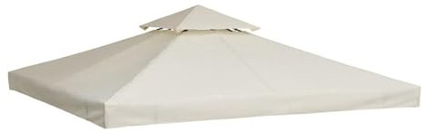 VINCINEY Toile pour Tonnelle Couverture de Pare-Soleil sans Cadre, Protection UV, auvent de Patio de Jardin de Maison, bâche de Remplacement supérieure de gazébo d'extérieur(White)