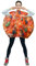 Vobumix Funny Pizza Costume Food Cosplay Jumpsuit Halloween Dress Up Costume Festival Party Outfit for Adult Men Women