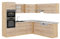 Vicco Eckküche R-Line, Küchenzeile in L-Form, Sonoma/Goldkraft Eiche, 237 x 247 cm, AP Marmor