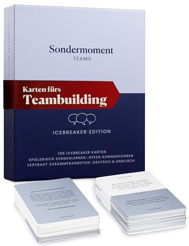 Sondermoment Teams – Icebreaker Edition | Moderationskarten Set für Deep Talk & Team-Building | Positive Psychologie & Coaching für mehr Zusammenhalt | Deutsch und Englisch