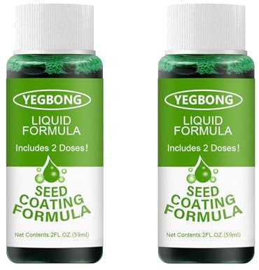 Grünes Gras-Rasenspray – 59 ml flüssiger Rasen-Schnellwachstumssprüher mit Premium-Samenmischung, ideal zum Fixieren von nackten Stellen, Hundeschäden und schattigen Bereichen (2 Stück, 1 STE)