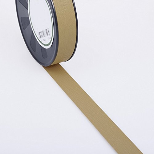 Deko und Band Wetterfestes Polyband mit Holzmaserung - beige - 25 mm - 91 m Rolle - 50