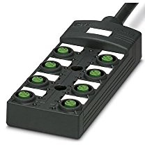 Phoenix Contact SACB Sensor-Box 8 Anschlüsse 4 Auslässe M12 Gerade