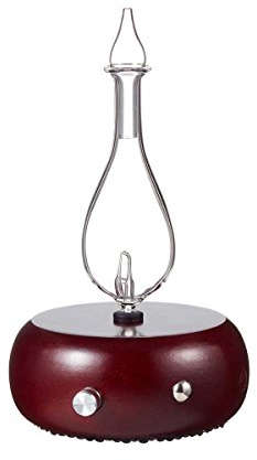 Organic Aromas Nebulising Essential Oil Diffuser - Magnificent Diffuser Dark, Hand-Crafted Glass Aromatherapy Diffuser with Wooden Base, LED Light Room Diffusers for Home, Wellness Gift, 20x13cm