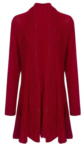 shelikes Womens Knitted Cardigan Long Full Sleeve Knitwear Cardigans Classic Solid Sweater Jacket Coat