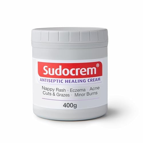 Sudocrem® Antiseptic Healing Cream, Zinc Oxide Cream for Nappy Rash, Eczema, Acne, and Minor Burns, 400g (Pack of 1)