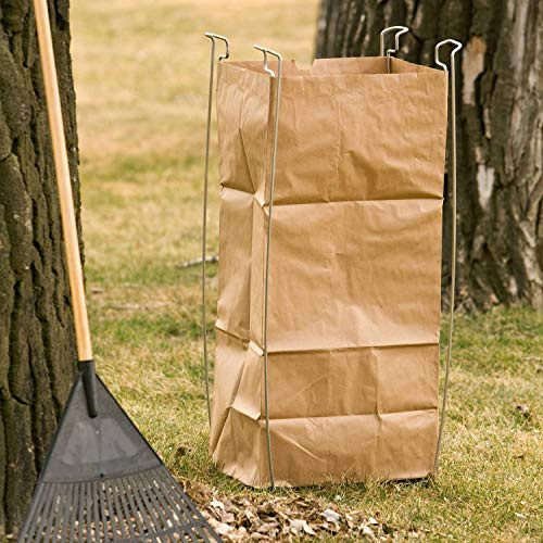 Bag Buddy Bag Holder - Versatile Metal Support Stand for 45 Gallon Plastic and Paper Contractor Bags - Use for Leaves, Yard Work, Laundry, Trash and More - 192 h