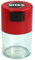 Vitavac Récipient de conservation portable hermétique multi-usage pour produits secs, aliments et herbes 5 g à 20 g – Rouge transparent