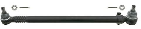 febi bilstein 19703 Drag Link with castle nuts and cotter pins, from idler arm to front axle, pack of one