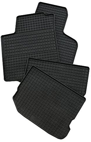 PETEX Gummimatten passend für Focus ab 03/2011-08/2018 / Focus Turnier ab 05/2011-08/2018 Fußmatten schwarz 4-teilig