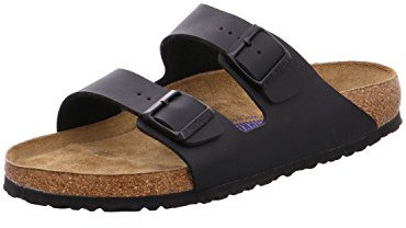 Birkenstock Arizona 51061 Birko-Flor Clogs & Pantoletten (normal), Unisex, weiche Sohle, Schwarz, 42 EU, Weiche Sohle, schwarz, 42 EU