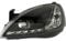 AUTO-STYLE Satz Scheinwerfer TFL-Look kompatibel mit Opel Corsa C 2000-2004 - Schwarz