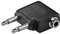 Goobay A 513 B Q Flugzeugadapter 2 x 3,5 mm Mono Stecke