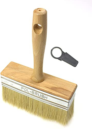 POL-BRUSH Wallpaper Brush - Masonry Brush - Large Multipurpose Brush - Perfect for Painting Ceilings, Fences, Sheds and Decks 50mm x 150mm