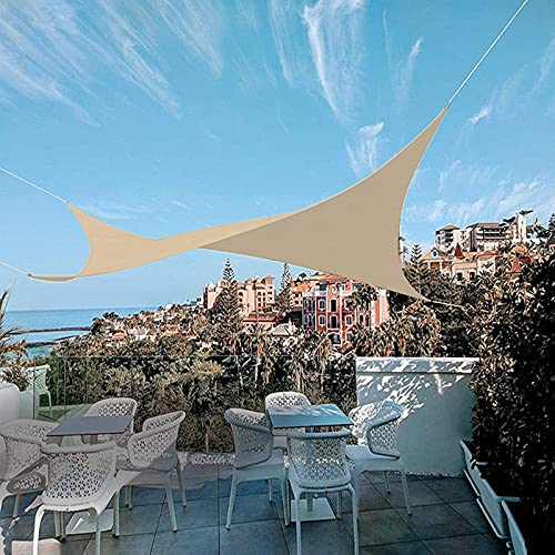 IBIZSAIL Markise Wasserdicht 95% UV Sonnenschutz - Gebogenes Rechteck - Geeignet für Garten、 Balkon、 Outdoor - Sand - 500 x 400 cm