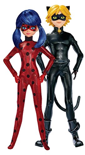 Miraculous 10.5-Inch Fashion Doll 2-Pack, Ladybug and Cat Noir by Miraculous