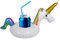 Folat B.V.- Portavasos Inflable Flotante de Unicornio, Color Blanco, Multicolor, Costumes (DS-46202)