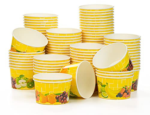 Octopus ice cream cup, ice cream paper cup, fruit cup with 160 ml of volume for 1 scoop of ice cream, 260 ml x 1200 Stk.