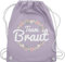 Turnbeutel Rucksack - JGA Junggesellenabschied Frauen - Team Braut Blumenkranz - Bride Crew - Unisize - Pastell Lila - hen party accessories brauttaschen jungesselnabschied bridemaid beutel