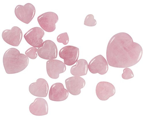 SUPVOX Pietra di Quarzo Rosa Naturale Mini Cuore Cristallo Pietra di di Palma