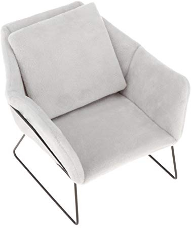 SunniMix 1/6 Simulation Kleine Sofa Miniatur Möbel Couch Modell Spielzeug für Puppe Haus Wohnzimmer Schlafzimmer - Grau